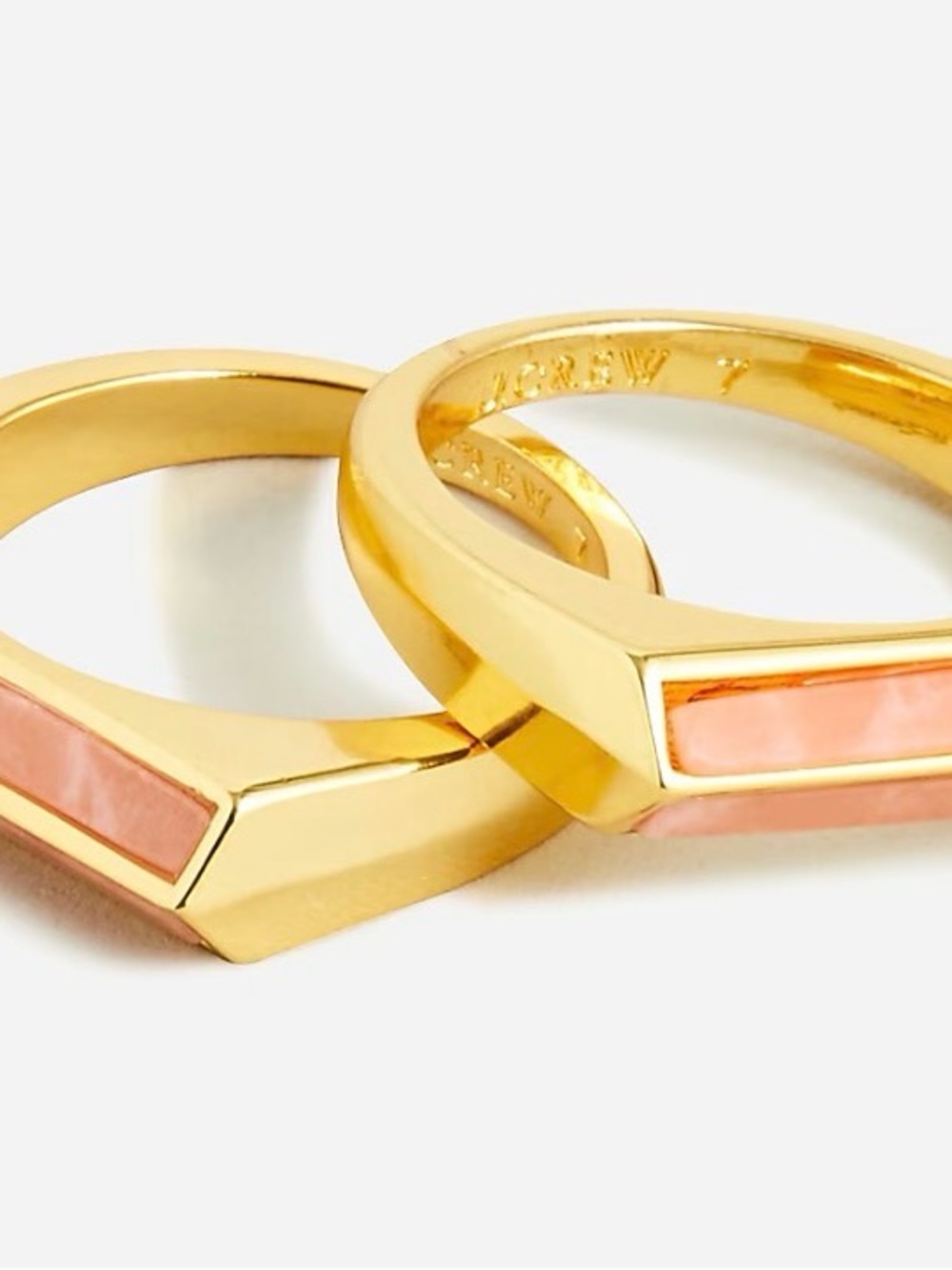 J.CREW SEMI PRECIOUS STONE TRIANGLE-PRISM RING SET